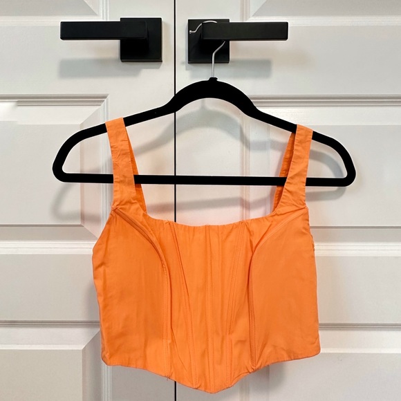 Princess Polly Tops - Princess Polly Bonnie Orange Corset Crop Tank Top